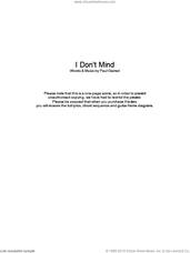 Cover icon of I Don't Mind sheet music for guitar (chords) by The Kooks and Paul Garred, intermediate skill level