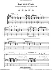 Cover icon of Rock 'N' Roll Train sheet music for guitar (tablature) by AC/DC, Angus Young and Malcolm Young, intermediate skill level