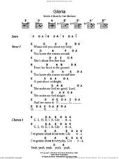 Cover icon of Gloria sheet music for guitar (chords) by Van Morrison, intermediate skill level