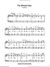 Cover icon of The Minstrel Boy sheet music for piano solo, easy skill level