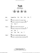 Cover icon of Tusk sheet music for guitar (chords) by Fleetwood Mac and Lindsey Buckingham, intermediate skill level