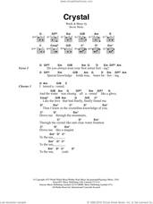Cover icon of Crystal sheet music for guitar (chords) by Fleetwood Mac and Stevie Nicks, intermediate skill level