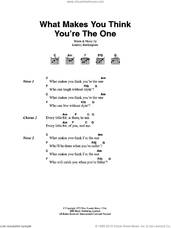 Cover icon of What Makes You Think You're The One sheet music for guitar (chords) by Fleetwood Mac and Lindsey Buckingham, intermediate skill level