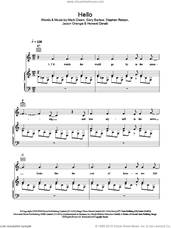Cover icon of Hello sheet music for voice, piano or guitar by Take That, Gary Barlow, Howard Donald, Jason Orange, Mark Owen and Steve Robson, intermediate skill level