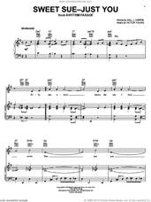 Cover icon of Sweet Sue-Just You sheet music for voice, piano or guitar by Django Reinhardt, Benny Goodman, Louis Armstrong, Miles Davis, Victor Young and Will J. Harris, intermediate skill level