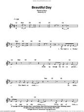 Cover icon of Beautiful Day sheet music for voice and other instruments (fake book) by U2 and Bono, intermediate skill level