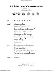 Cover icon of A Little Less Conversation sheet music for guitar (chords) by Elvis Presley, Billy Strange and Scott Davis, intermediate skill level