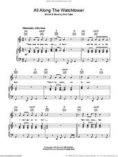 Cover icon of All Along The Watchtower sheet music for voice, piano or guitar by Bob Dylan, intermediate skill level
