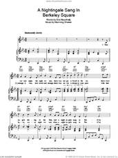 Cover icon of A Nightingale Sang In Berkeley Square sheet music for voice, piano or guitar by Nat King Cole, Manning Sherwin and Eric Maschwitz, intermediate skill level