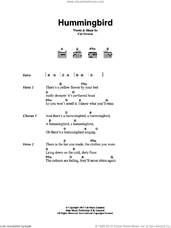 Cover icon of Hummingbird sheet music for guitar (chords) by Cat Stevens, intermediate skill level