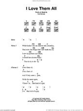 Cover icon of I Love Them All sheet music for guitar (chords) by Cat Stevens, intermediate skill level