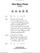 Cover icon of How Many Times sheet music for guitar (chords) by Cat Stevens, intermediate skill level