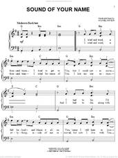Cover icon of Sound Of Your Name sheet music for piano solo by Above The Golden State and Michael Watson, easy skill level