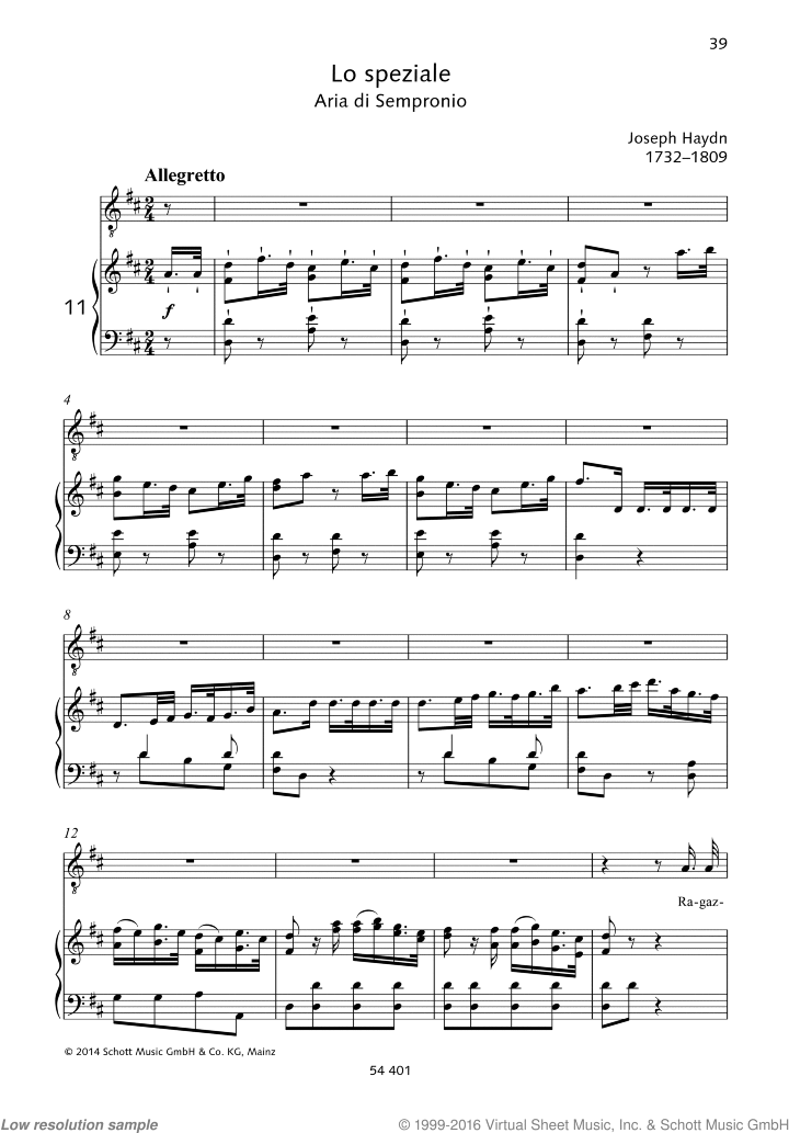 Ragazzaccie, che senza cervello sheet music for tenor and piano