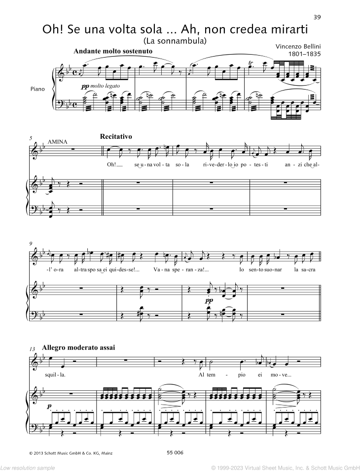 Qual fiamma - Stridono lassu, From 'Pagliacci' sheet music for soprano and  piano