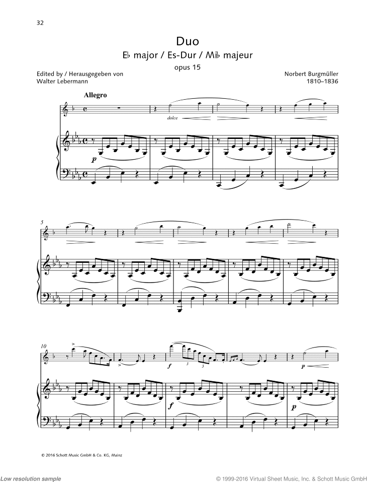 Duo Eb Major - Score
