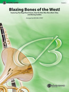 Cover icon of Blazing Bones of the West! sheet music for concert band (full score) by Anonymous, easy skill level