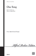 Cover icon of One Song sheet music for choir (2-Part) by Dave Perry, intermediate skill level