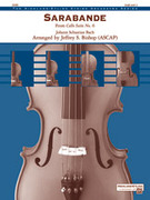 Cover icon of Sarabande sheet music for string orchestra (full score) by Johann Sebastian Bach, intermediate skill level