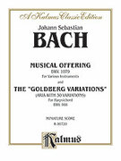 Cover icon of Bach (COMPLETE) sheet music for piano solo (: the musical offering and the ""goldb by Johann Sebastian Bach, classical score, intermediate piano (: the musical offering and the ""goldb