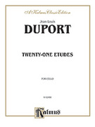 Cover icon of Twenty-one Etudes (COMPLETE) sheet music for cello by Jean-Louis Duport, classical score, intermediate skill level