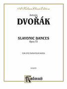 Cover icon of Slavonic Dances, Op. 72 (COMPLETE) sheet music for piano four hands by Antonn Dvork, classical score, easy/intermediate skill level