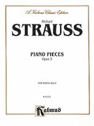 Cover icon of Piano Pieces, Op. 3 (COMPLETE) sheet music for piano solo by Richard Strauss, classical score, intermediate skill level