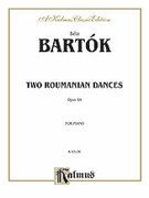 Cover icon of Two Roumanian Dances, Op. 8A (COMPLETE) sheet music for piano solo by Bla Bartk, classical score, intermediate skill level