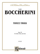 Cover icon of Three Trios, Op. 38 (COMPLETE) sheet music for Violin, Viola, and Cello by Luigi Boccherini, classical score, intermediate skill level