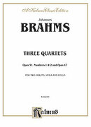 Cover icon of Three String Quartets, Op. 51, Nos. 1 and 2, Op. 67 (COMPLETE) sheet music for string quartet by Johannes Brahms, classical score, easy/intermediate skill level