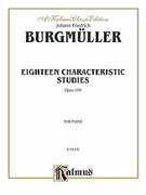 Cover icon of Eighteen Characteristic Studies, Op. 109 (COMPLETE) sheet music for piano solo by Johann Burgmller, classical score, intermediate skill level