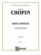 Cover icon of Three Sonatas (COMPLETE) sheet music for piano solo by Frdric Chopin, classical score, intermediate skill level