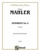 Cover icon of Symphony No. 4, in G Major (COMPLETE) sheet music for piano four hands by Gustav Mahler, classical score, easy/intermediate skill level