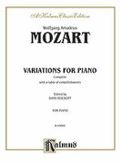 Cover icon of Variations, Complete (COMPLETE) sheet music for piano solo by Wolfgang Amadeus Mozart, classical score, intermediate skill level