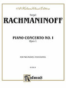 Cover icon of Piano Concerto No. 1 in F sharp Minor, Op. 1 (COMPLETE) sheet music for two pianos, four hands by Serjeij Rachmaninoff and Serjeij Rachmaninoff, classical score, easy/intermediate duet