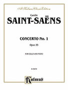 Cover icon of Saint-Sans: Cello Concerto No. 1, Op. 33 (COMPLETE) sheet music for cello and piano by Camille Saint-Saens and Camille Saint-Saens, classical score, intermediate skill level