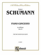 Cover icon of Piano Concerto in A Minor, Op. 54 (COMPLETE) sheet music for two pianos, four hands by Robert Schumann, classical score, easy/intermediate duet