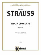 Cover icon of Violin Concerto, Op. 8 (COMPLETE) sheet music for violin and piano by Richard Strauss, classical score, intermediate skill level