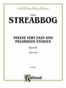 Cover icon of Twelve Very Easy and Melodious Studies, Op. 63 (COMPLETE) sheet music for piano solo by Louis Streabbog, classical score, intermediate skill level