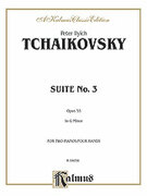Cover icon of Suite No. 3 in G Major, Op. 55 (COMPLETE) sheet music for piano four hands by Pyotr Ilyich Tchaikovsky and Pyotr Ilyich Tchaikovsky, classical score, easy/intermediate skill level