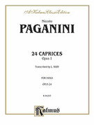 Cover icon of Twenty-four Caprices, Op. 1 (COMPLETE) sheet music for viola by Niccol Paganini, classical score, intermediate skill level