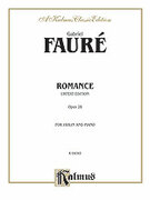 Cover icon of Romance, Op. 28 (COMPLETE) sheet music for violin and piano by Gabriel Faur, classical score, intermediate skill level