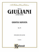 Cover icon of Grand Sonata for Violin and Guitar, Op. 25 (COMPLETE) sheet music for violin and guitar by Mauro Giuliani, classical score, intermediate duet