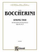 String Trio, Op. 54, No. 3 (COMPLETE) for two violins and cello - intermediate luigi boccherini sheet music