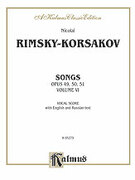 Cover icon of Songs, Volume VI (COMPLETE) sheet music for voice and piano by Nikolai Rimsky-Korsakov and Nikolai Rimsky-Korsakov, classical score, intermediate skill level