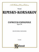 Cover icon of Capriccio Espagnole Piano Duet (COMPLETE) sheet music for piano four hands by Nikolai Rimsky-Korsakov and Nikolai Rimsky-Korsakov, classical score, easy/intermediate skill level
