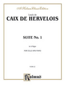 Cover icon of Suite No. 1 in A Major (COMPLETE) sheet music for cello and piano by Louis de Caix d'Hervelois, classical score, intermediate skill level