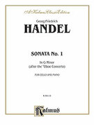 Cover icon of Sonata No. 1 in G Minor (COMPLETE) sheet music for cello and piano by George Frideric Handel, classical score, intermediate skill level