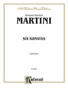 Cover icon of Six Sonatas (COMPLETE) sheet music for piano solo by Giovanni Battista Martini, classical score, intermediate skill level