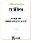 Cover icon of Exaltacin and Recuerdos de mi rincn (COMPLETE) sheet music for piano solo by Joaqun Turina, classical score, intermediate skill level